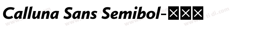 Calluna Sans Semibol字体转换